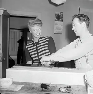 Ginger Rogers Being Fingerprinted