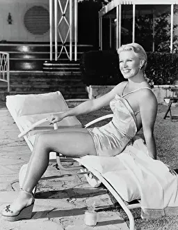 Ginger Rogers Relaxing at Home in Swimwear