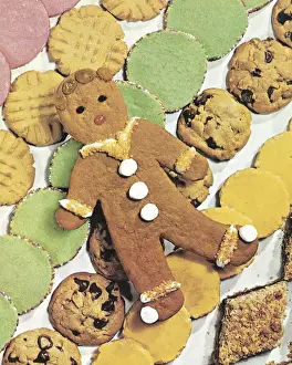 Unhealthy Eating Prints: Gingerbread Man on Cookies