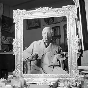 Self Portrait Prints: Giorgio De Chirico With Ornate Frame and Painting Equipment