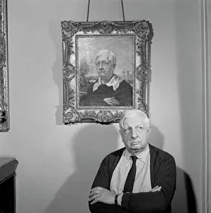 Giorgio De Chirico Posing with Self Portrait