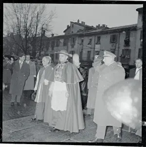 Milan Prints: Giovanni Montini Walking with Colleagues