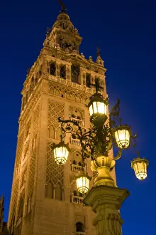 Convenience Prints: The Giralda of the cathedral of Seville at night