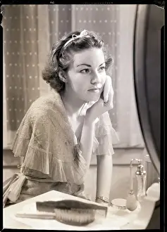 Applying Prints: Girl Applying Facial Powder