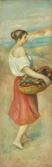 Post Impressionist Prints: Girl With A Basket Of Fish