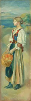 Post Impressionist Prints: Girl With A Basket Of Oranges