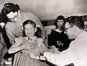 Girl Cries as Doctor Gives Vaccine Shot