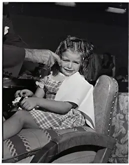 Crying Prints: Girl Crying While Getting Permanent Waves