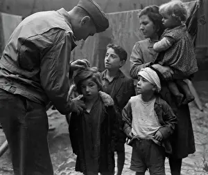 Public Health Prints: Girl Being Deloused at Encampment