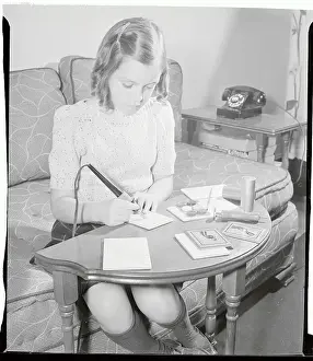 Girl Drawing with Electric Pen