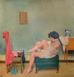 Chair Prints: Girl Dressing, C20Th Century (1933)
