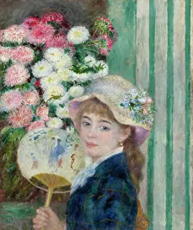 Auguste Renoir Prints: Girl With A Fan By Renoir