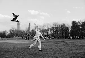 Sheep Meadow Prints: Girl Flying Kite in Central Park