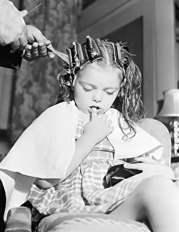 Girl Getting Permanent Waves