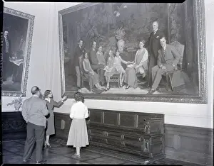 Estate Prints: Girl Guide Showing Visitors Family Portr