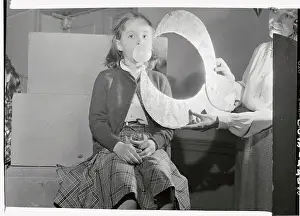 Girl Having Her Bubble Gum Bubble Calibrated