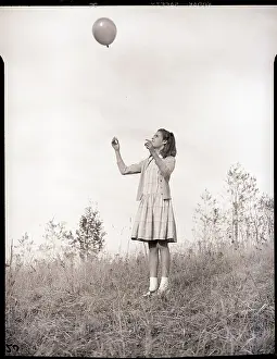 Balloon Prints: Girl Holding a Balloon