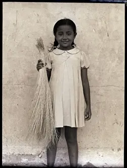 Bunch Prints: Girl Holding Straw