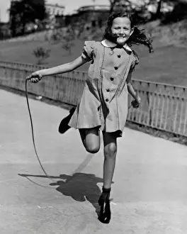 Girl jumping rope