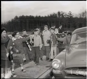 Alexandria Prints: Girl Leaving Schoolmates