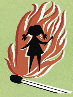 Violence Prints: Girl and Lit Match