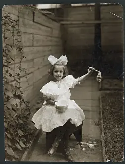 Bubble Prints: Girl Making Soap Bubbles