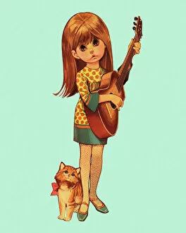Images Dated 10th April 2013: Girl Playing the Guitar
