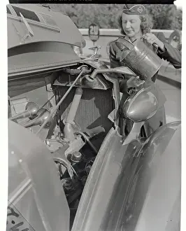 Radiator Prints: Girl Pouring Water into Car Radiator