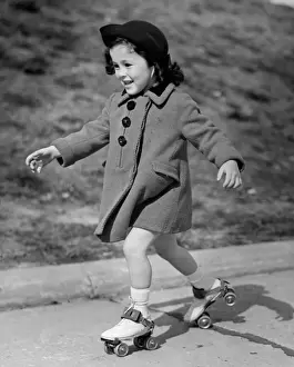 Girl roller-skating