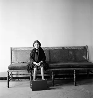 Luggage Prints: Girl Sitting Alone