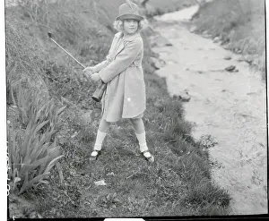 Bath County Prints: Girl Swinging a Golf Club
