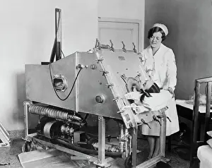 Nurse Prints: Girl Being Taken Care of in Respirator
