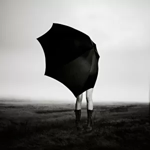 Images Dated 14th October 2011: Girl with umbrella