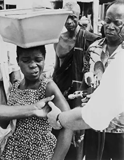 Girl Vaccinated Against Smallpox
