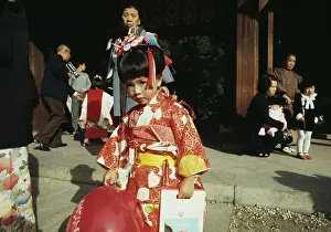 Huty31503 Prints: Girl Wearing A Kimono