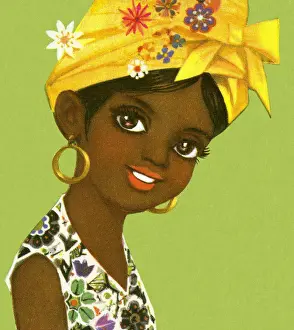 Earring Prints: Girl Wearing Turban