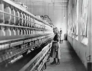 Cotton Prints: Girl Working at a Cotton Mill