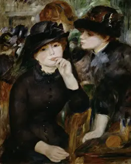 Keywording Prints: Two Girls in Black, 1880-1882. Artist: Pierre-Auguste Renoir