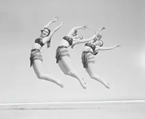 Long Beach Prints: Three Girls Dancing