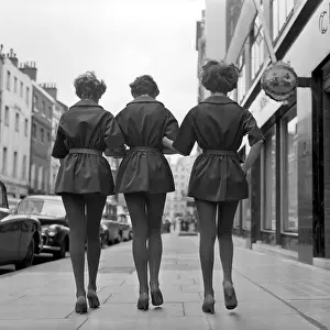 Three Girls In Dresses, Tights; Fashion