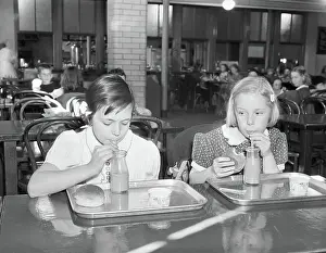 Milk Prints: Girls Drinking Chocolate Milk