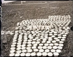 Girls In Field Surrounded/Buckets/Eggs