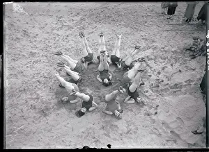 Similarity Prints: Girls Forming Star in Sand
