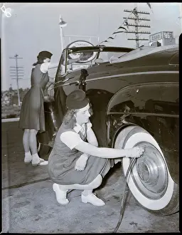 Gas Station Prints: Girls As Gas Station Attendants
