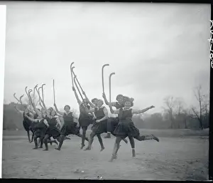 Prints of (Original Caption) Frozen Moments: A Journey Through Hockey History: Girls Hockey Team