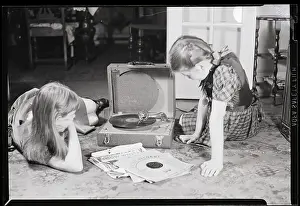 Girls Listening To Phonograph