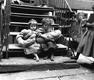 Slum Prints: Girls with Loaves of Bread
