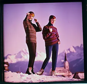 Girls Modeling Ski Boots