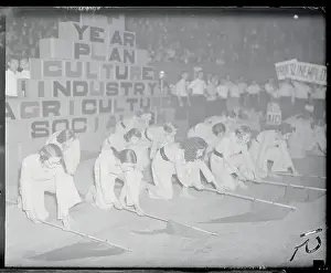 Rally Prints: Girls Performing Demonstration
