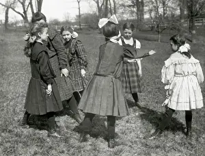 Girls Play Blindman's Bluff